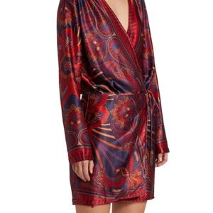 **NWOT** FARM Rio Macaw Arabesque Mini Wrap Dress